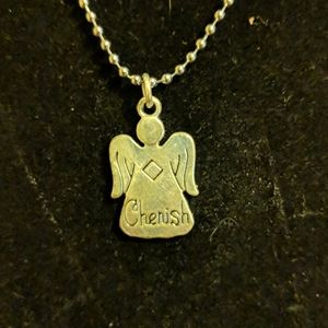 Cherish Angel on 18 inch chain